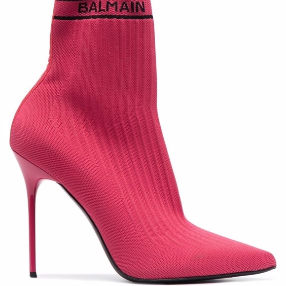Balmain Skye Knitted Ankle Boots - Picture 4 of 4